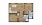 E-6 + Den - 1 bedroom floorplan layout with 2 baths and 843 square feet.
