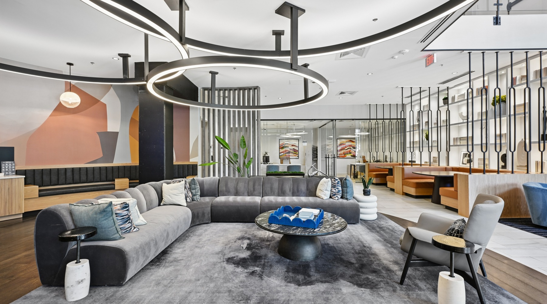 Modern resident lounge with luxury seating at Centro Arlington